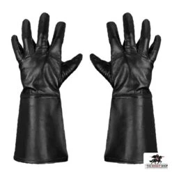Leather Gauntlets/Gloves - Black