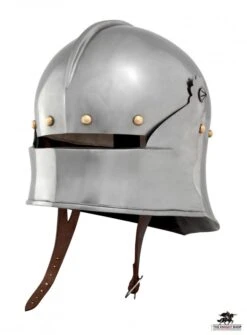 Gothic Sallet With Bevor - 18 Gauge 10 Gothic Sallet With Bevor - 18 Gauge -Knight Equipment Store 120469