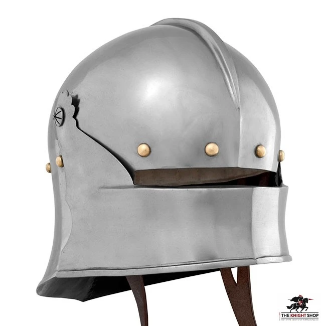 Gothic Sallet With Bevor - 18 Gauge 6 Gothic Sallet With Bevor - 18 Gauge - Image 6