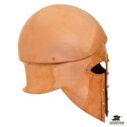 Greek Corinthian Helmet - Bronze -Knight Equipment Store 120487 bronzecorinthianhelmet.side