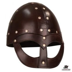 Leather Vendel Viking Helmet