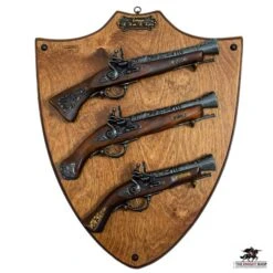 Display Plaque With 3 Pistols