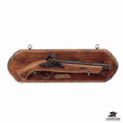 Display Plaque With Pistol - 18th Century