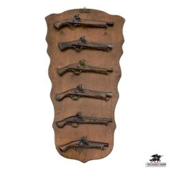 Display Plaque With 6 Pistols