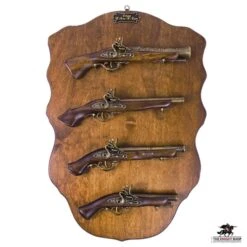 Display Plaque With 4 Pistols