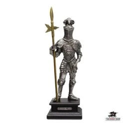 16th Century Pewter Knight With Halberd
