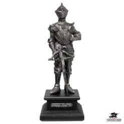 Miniature Pewter Knight With Crossbow