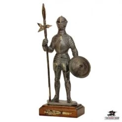 15th Century Pewter Knight With Halberd