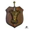 Miniature Gladius And Roman Cuirass On Display Plaque