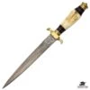 Stag Horn Hunting Dagger - Damascus Steel