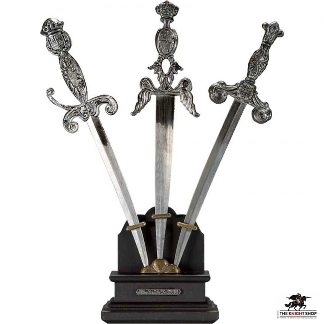 Set Of Ornate Letter Openers With Stand 1 Set Of Ornate Letter Openers With Stand