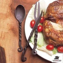 Iron Feasting Utensils -Knight Equipment Store 800438 medieval cutlery set 2