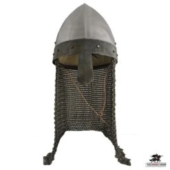 Norman Helmet With Aventail - 16 Gauge