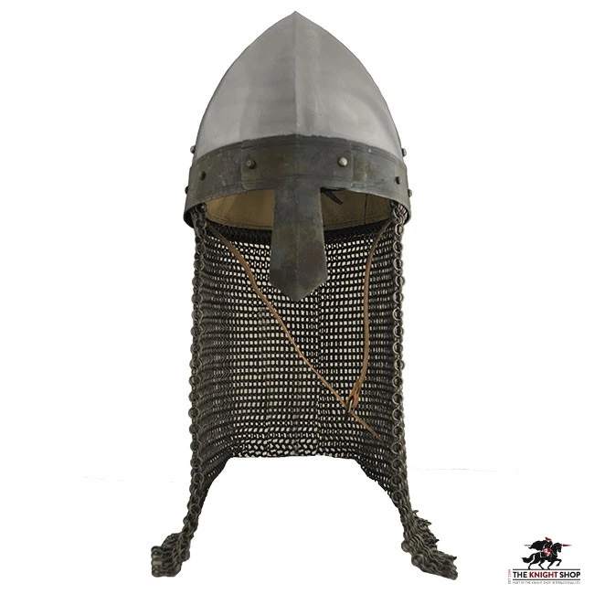 Norman Helmet With Aventail - 16 Gauge 1 Norman Helmet With Aventail - 16 Gauge