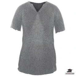 Chainmail Haubergeon - Wedge Riveted - Flat Ring / Solid Ring - 60" Chest