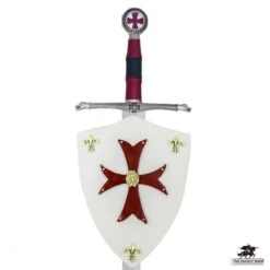 Knights Templar Shield - Sword Mount -Knight Equipment Store ag880 2 1