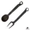 Medieval Spoon & Fork Set With Leather Pouch