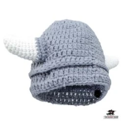 Knitted Viking Helmet Hat & Beard – Adult Size -Knight Equipment Store ha 007 2 1