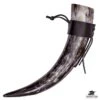 Drinking Horn With Leather Holster