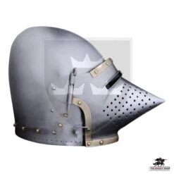 Churburg Pigface Bascinet - 14 Gauge 6 Churburg Pigface Bascinet - 14 Gauge -Knight Equipment Store mh h0917 002 wm 1