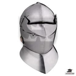 Armet With Gorget - 12 & 14 Gauge -Knight Equipment Store mh h0932 000 1