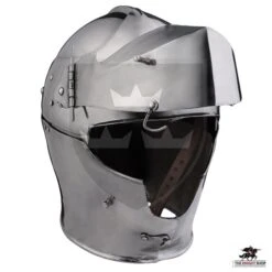 Armet With Gorget - 12 & 14 Gauge -Knight Equipment Store mh h0932 003 1