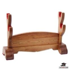 Double Sword Stand - Natural Wood