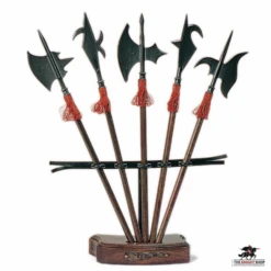 Miniature Halberds With Stand - Set Of 5