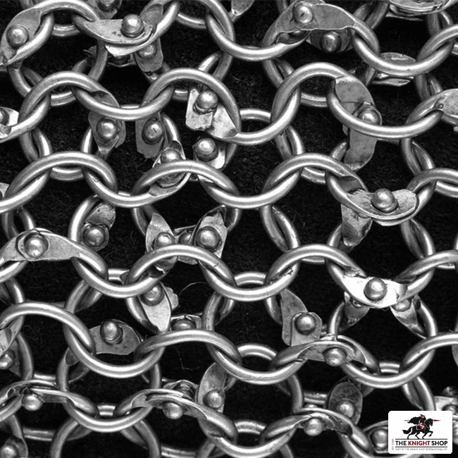 Chainmail Hauberk - Dome Riveted - 50" Chest 2 Chainmail Hauberk - Dome Riveted - 50" Chest - Image 2