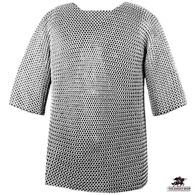 Chainmail Haubergeon - Dome Riveted - 40" Chest 1 Chainmail Haubergeon - Dome Riveted - 40" Chest