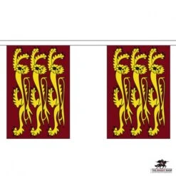 English 3 Lions Bunting - 9 Metre